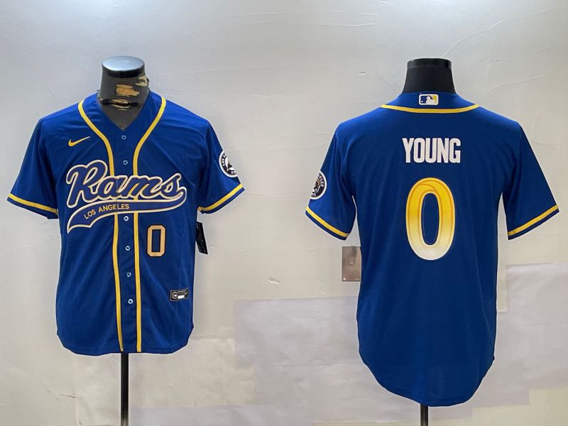 Men Los Angeles Rams 0 Young Joint Name 2024 Nike Limited NFL Jersey style 2